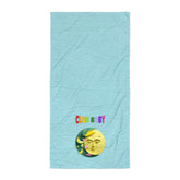 Close-up of the soft fabric and floral design of the Princess Rose Garden Bath Towel.